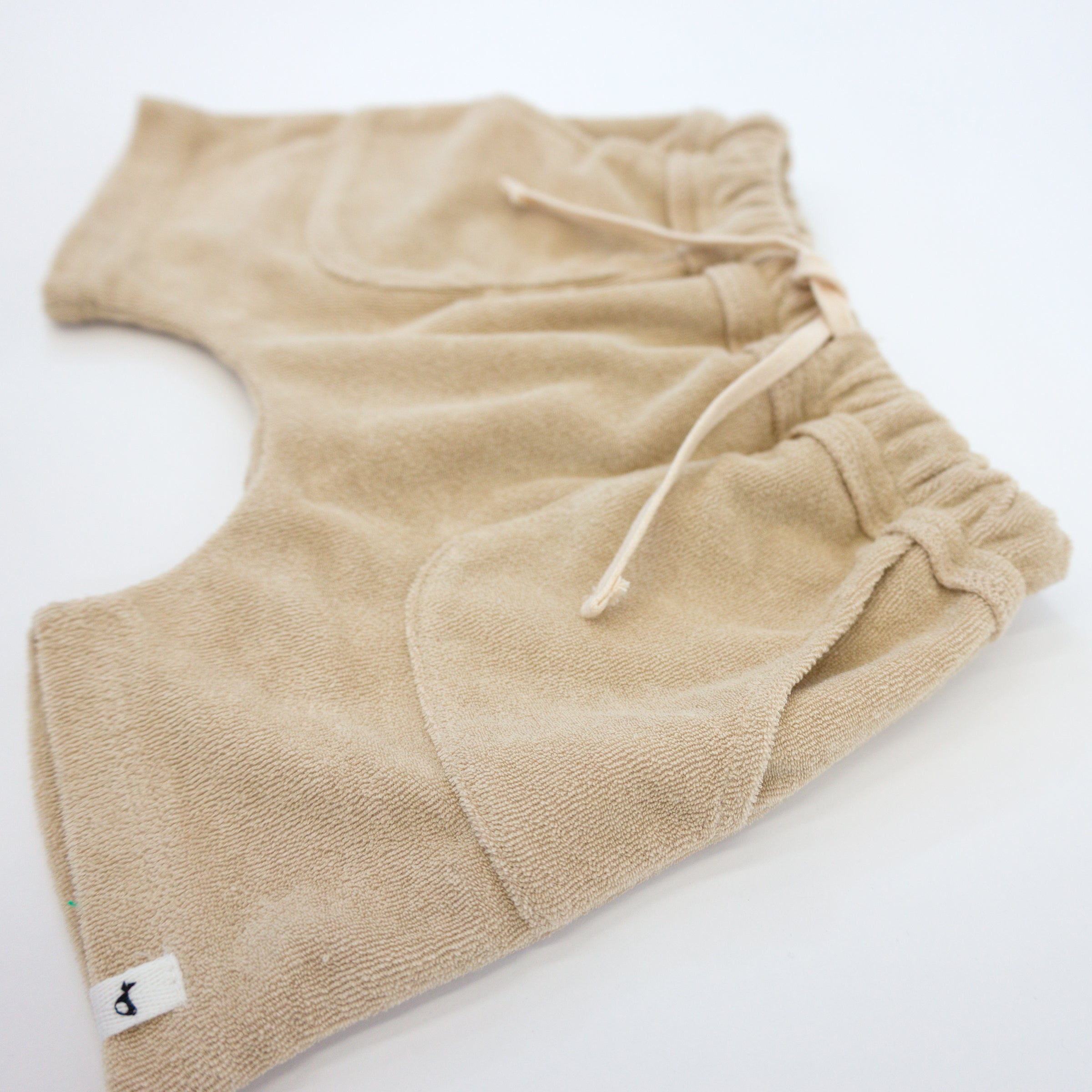 oh baby! Cotton Terry Boys Pocket Shorts - Sand