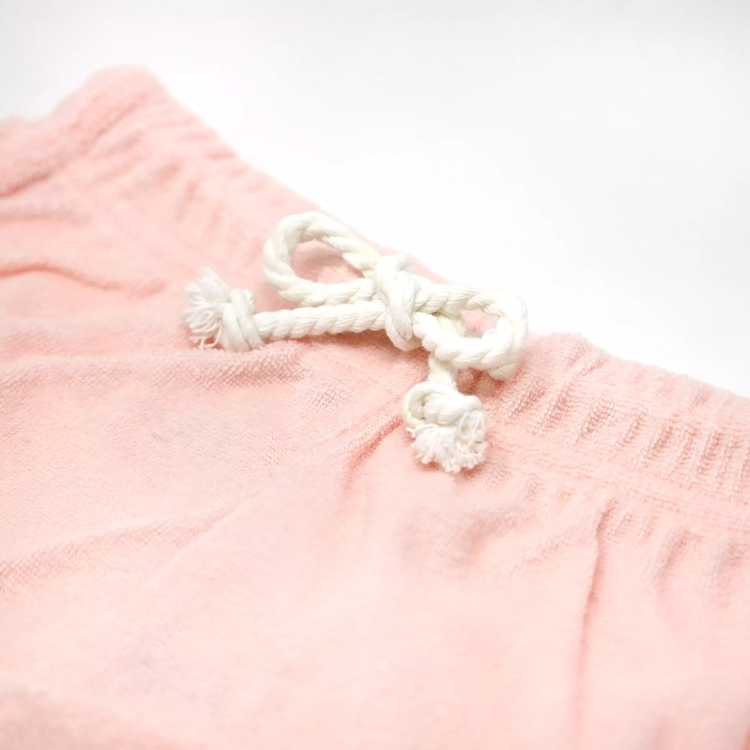 oh baby! Cotton Terry Drawstring Shorter Track Shorts - Pale Pink