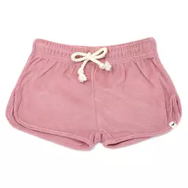 oh baby! Cotton Terry Drawstring Shorter Track Shorts- Blush