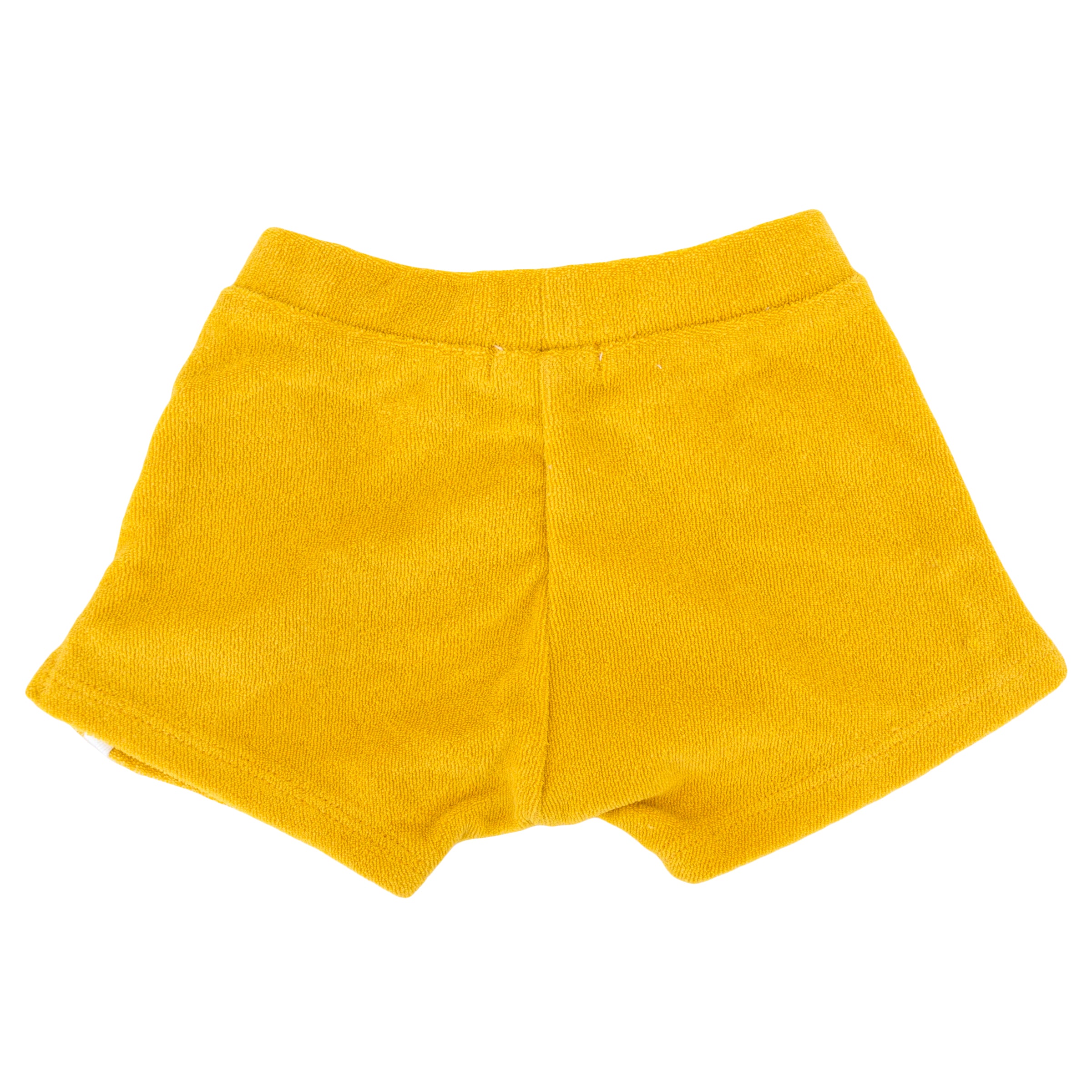 oh baby! Cotton Terry Pocket Drawstring Baby Shorts - Golden