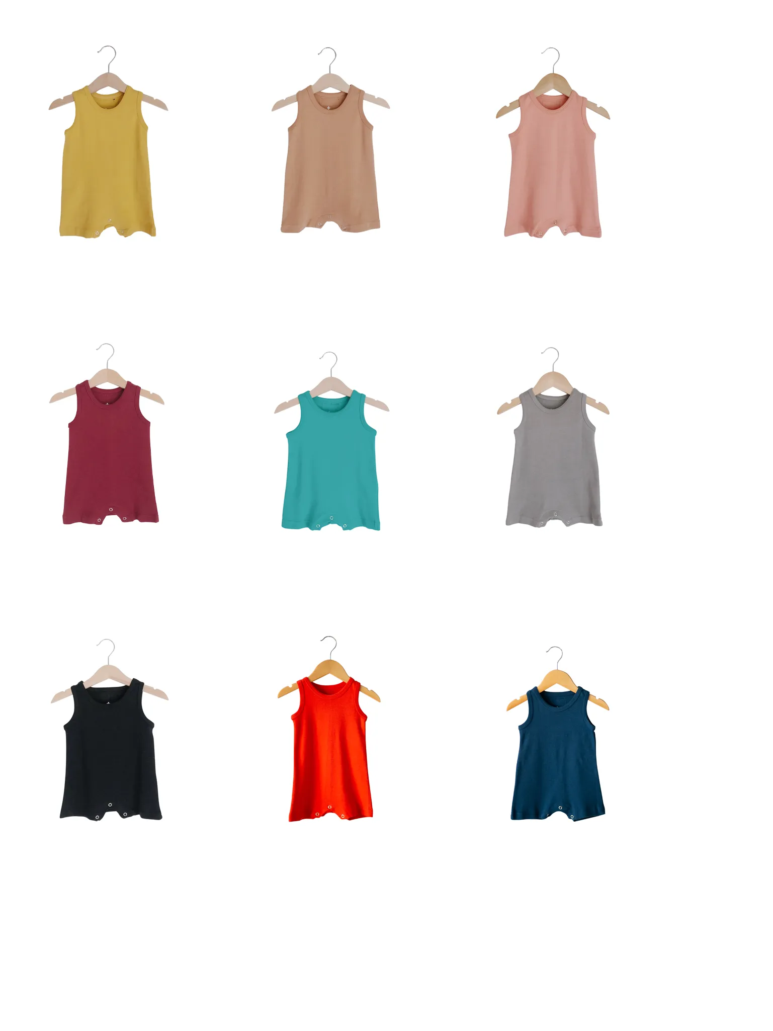 Organic Tank Romper -  Colors