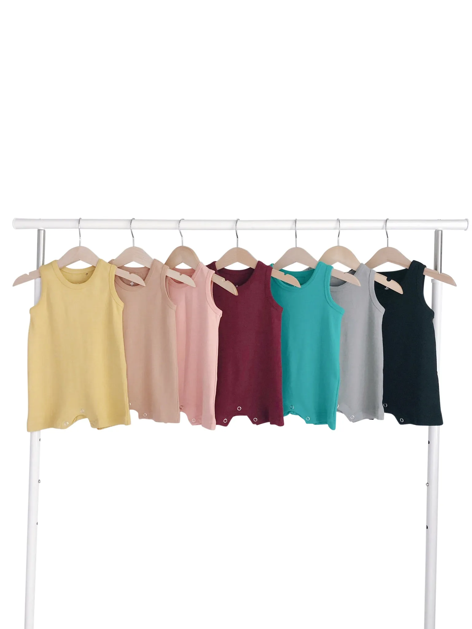 Organic Tank Romper -  Colors