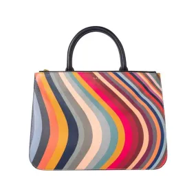 Paul Smith - Women's E-Swirl Print Leather Double Zip Tote Bag