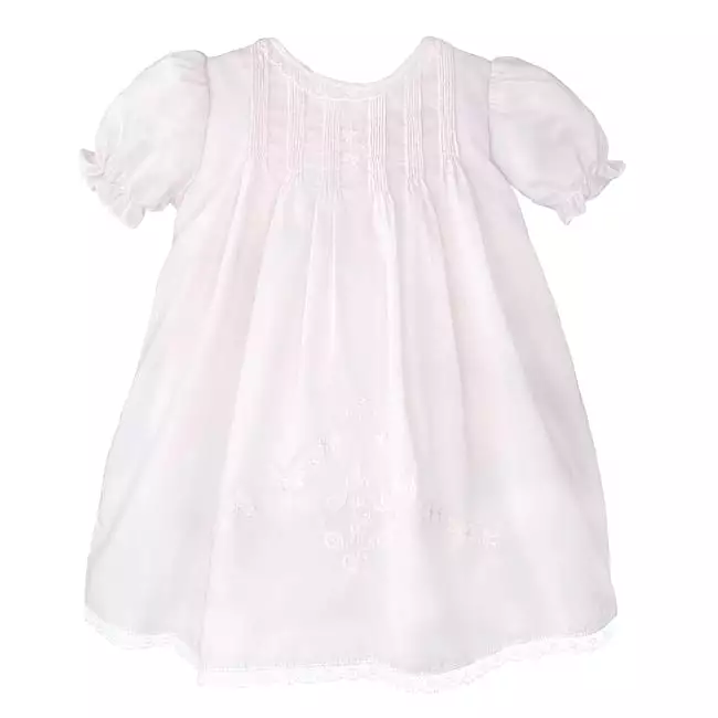 Petit Ami & Zubels Heirloom Lace Hand Embroidered Slip Dress - Pink