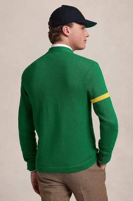 Polo Ralph Lauren cotton cardigan Longsleeve green color 710949299