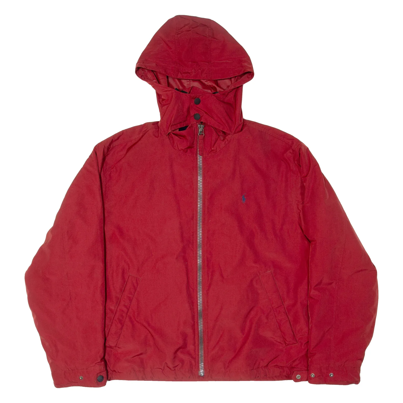 POLO RALPH LAUREN Fleece Lined Mens Coat Red Hooded XL