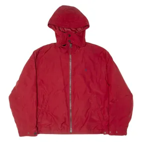 POLO RALPH LAUREN Fleece Lined Mens Coat Red Hooded XL