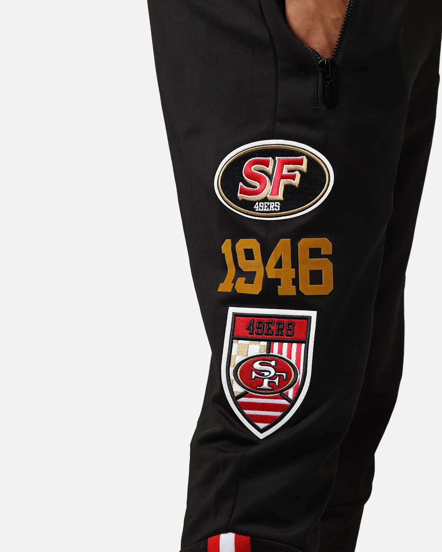 Pro Standard San Francisco 49ers Fast Lane Track Pants Black