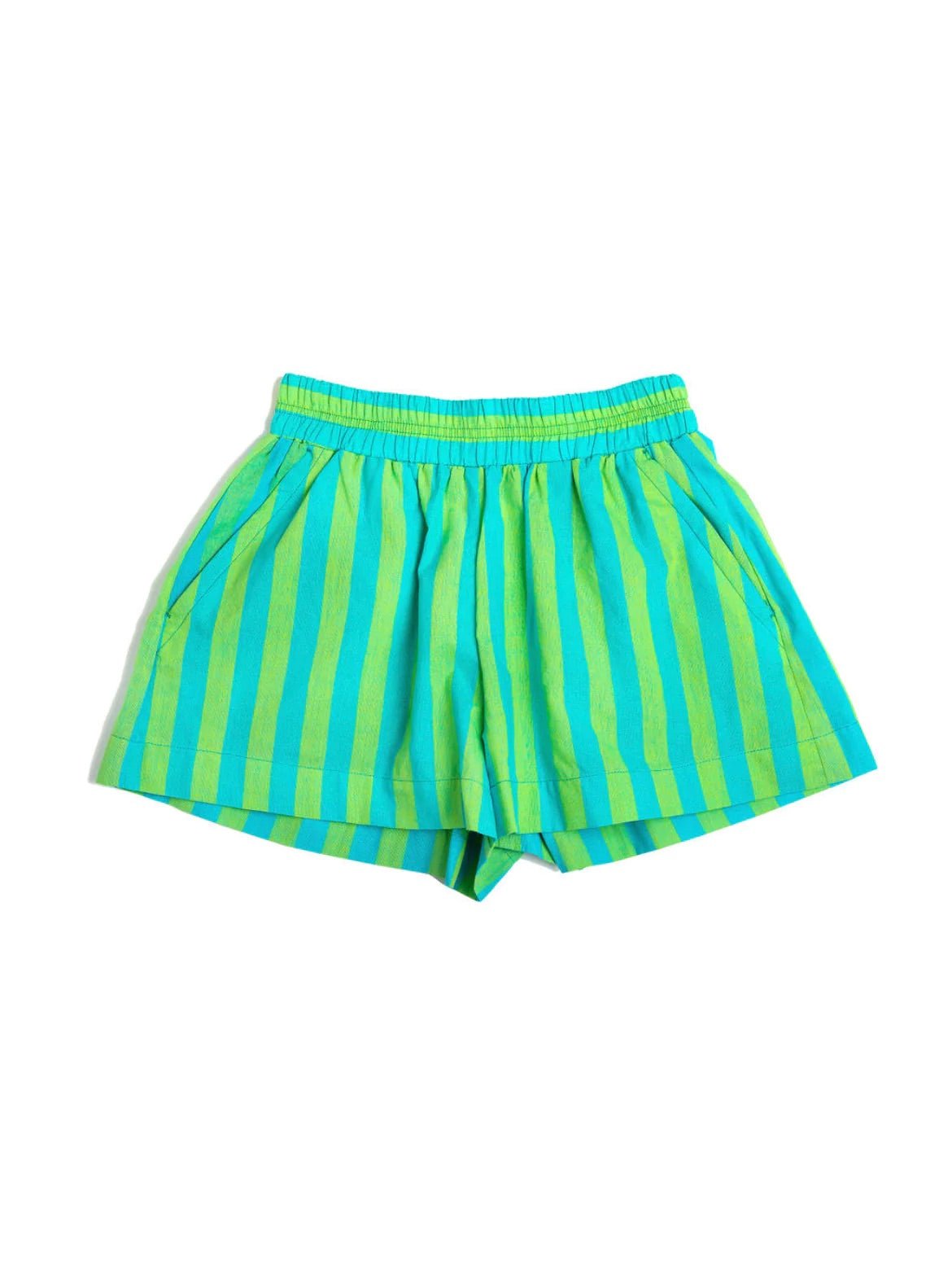 Punkwasp Artisan Stripe Shorts - Aloe