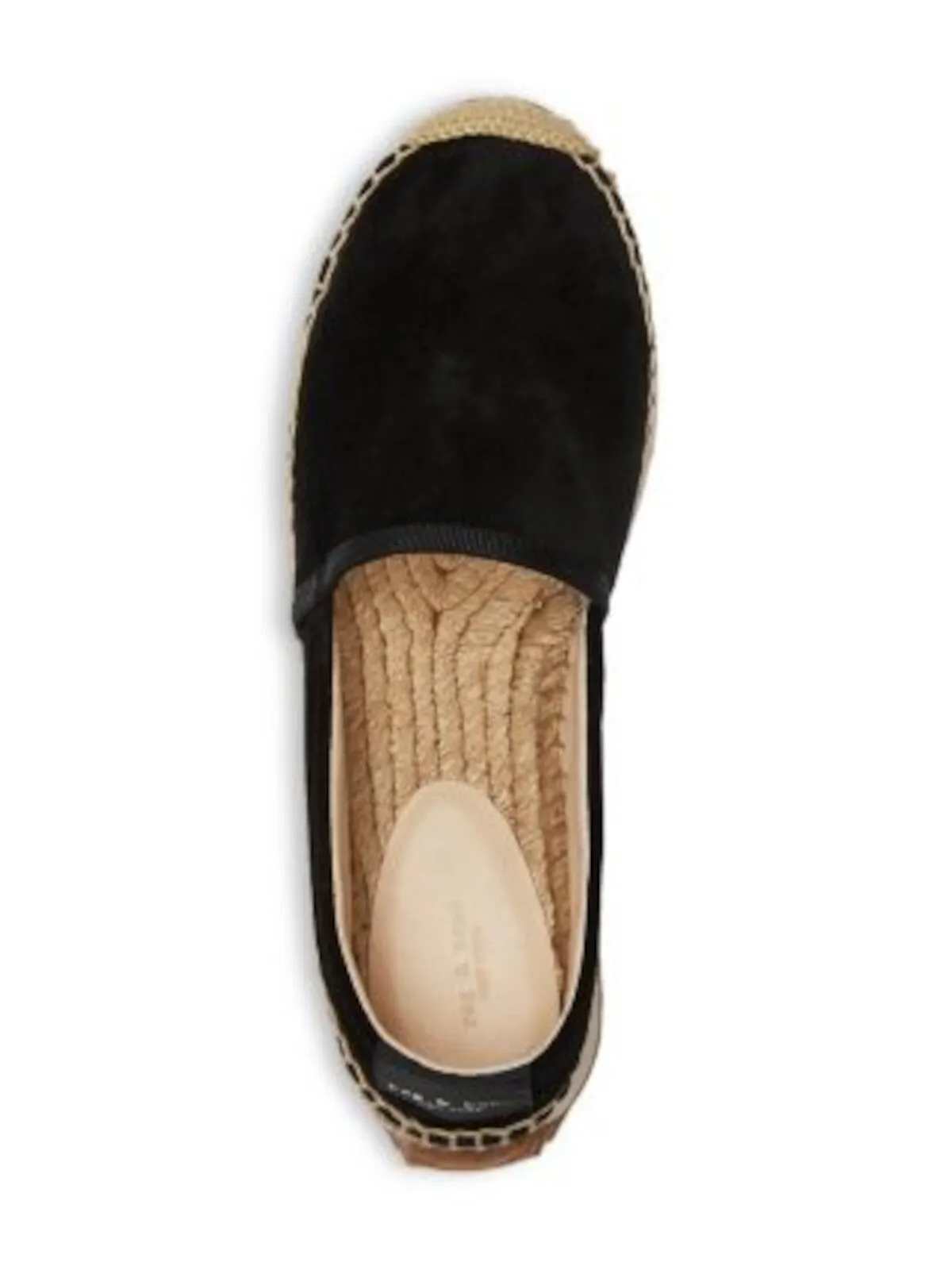 RAG & BONE Womens Black Mixed Media Almond Toe Wedge Slip On Suede Espadrille Shoes