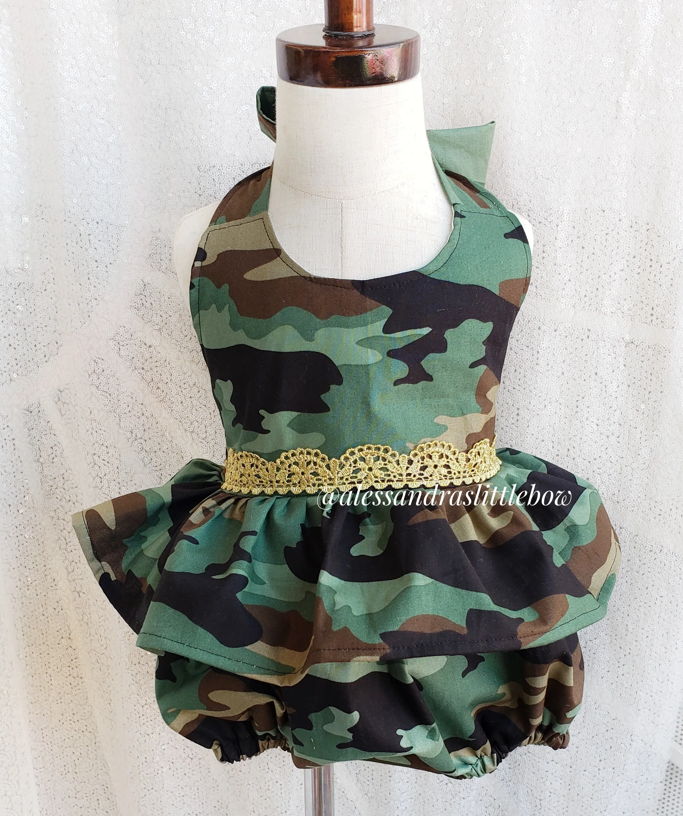 Ready to ship size 2-3t Camo Romper