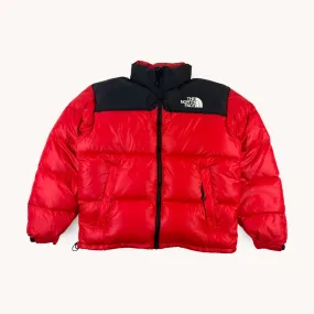 Red Black The North Face Nuptse 700 Puffer Jacket Coat (M)