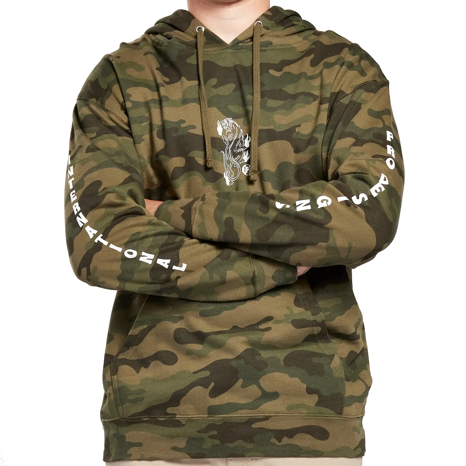 Rose Panther Camo Pullover Hoodie