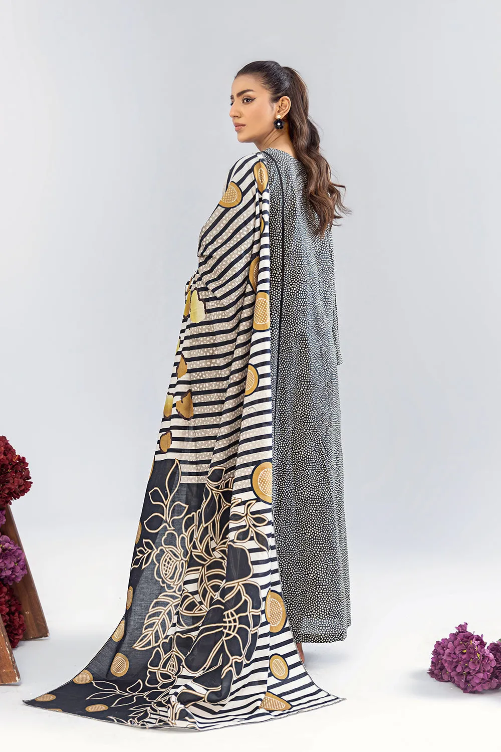 Safwa Praha Vol-06 Digital Printed Lawn Unstitched 3Pc Suit SPH-58