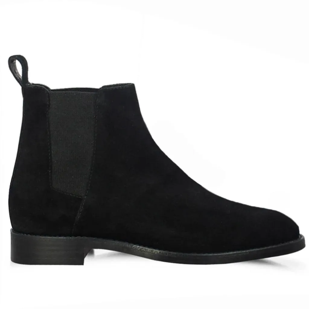 Saint Grimaldi Black Suede Chelsea Boot