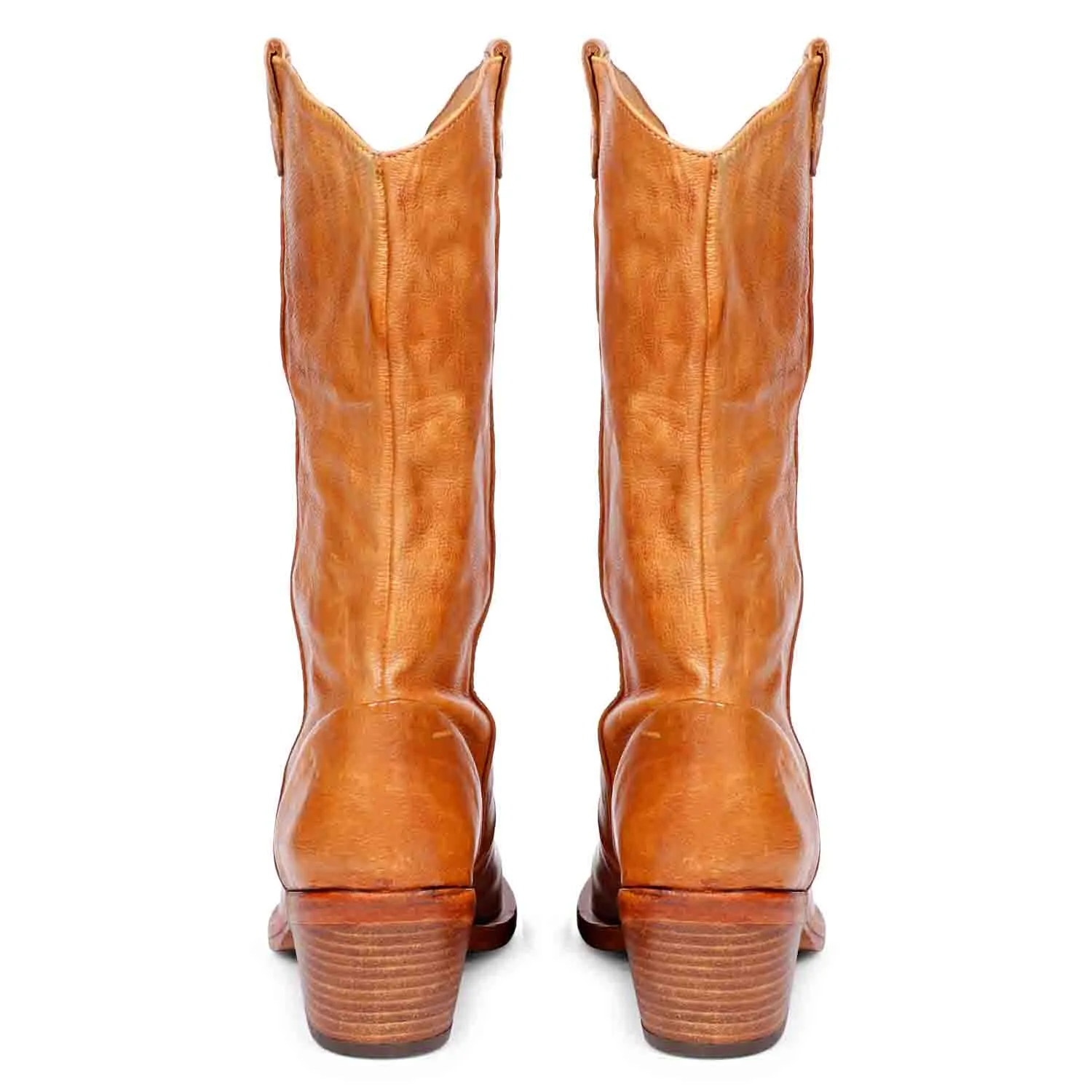 Saint Lara Cognac Leather Washed Calf Boot