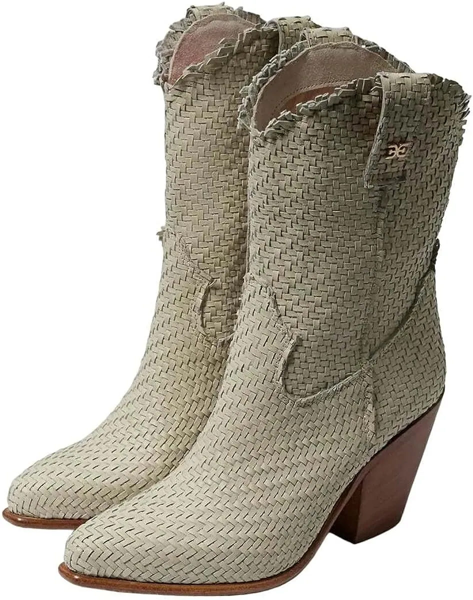 Sam Edelman Women's Tracy Cuoio Stacked Heel Boots