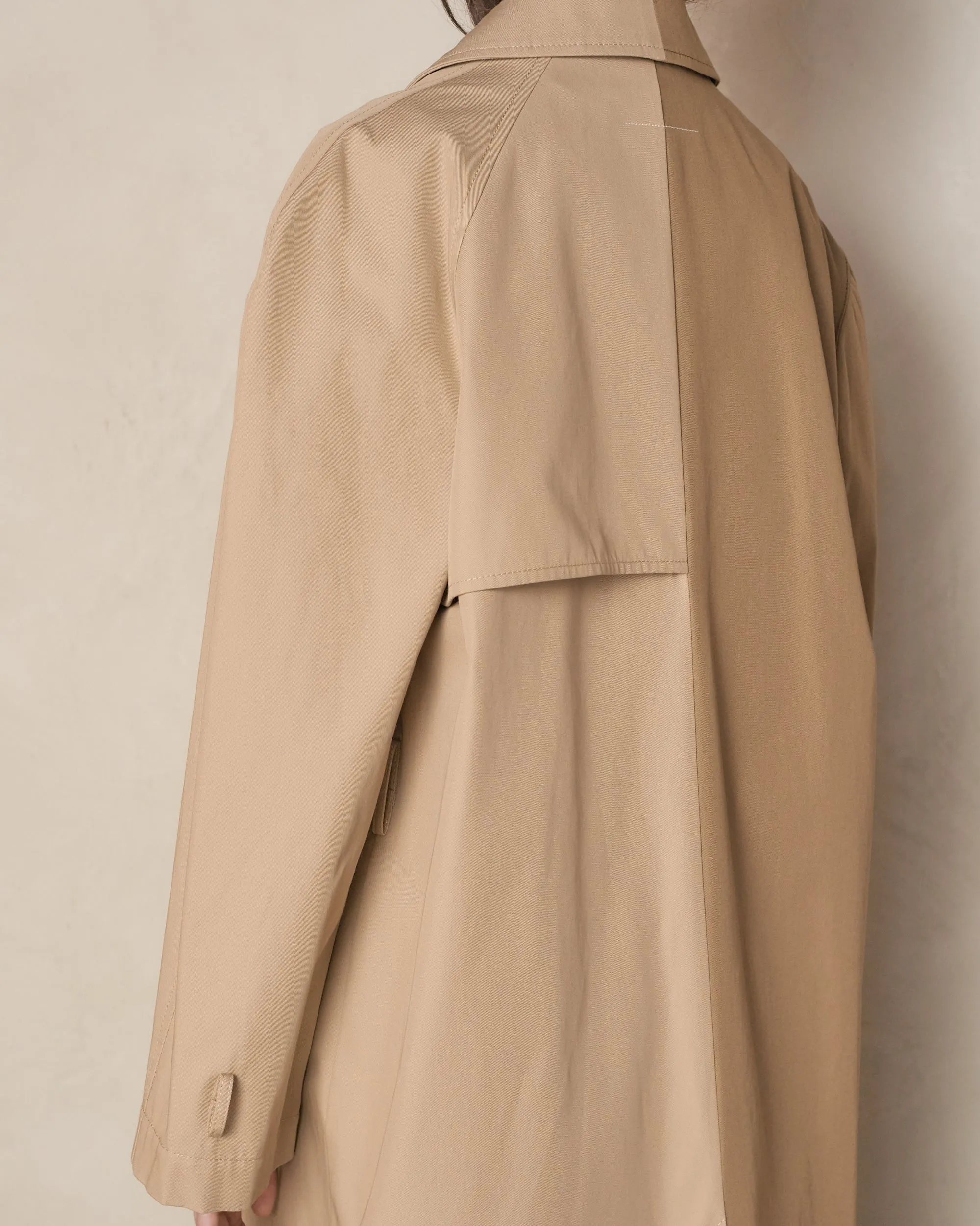 Sand Two-Tone Trench Coat