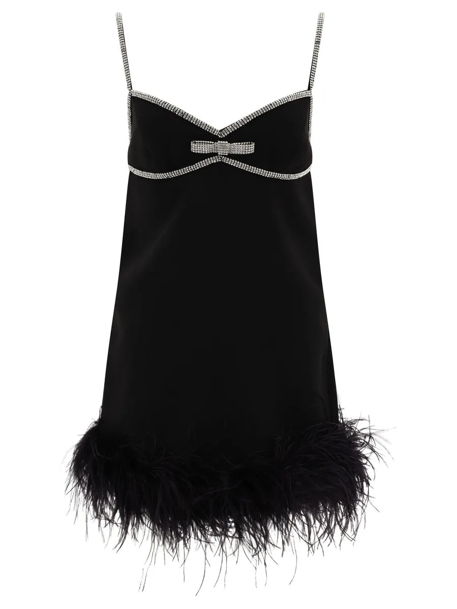 Self Portrait    Self Portrait Crepe Feather Swing Dress