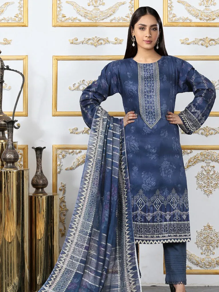 Shaista Digital Printed Viscose Unstitched 3 Piece Suit D-09