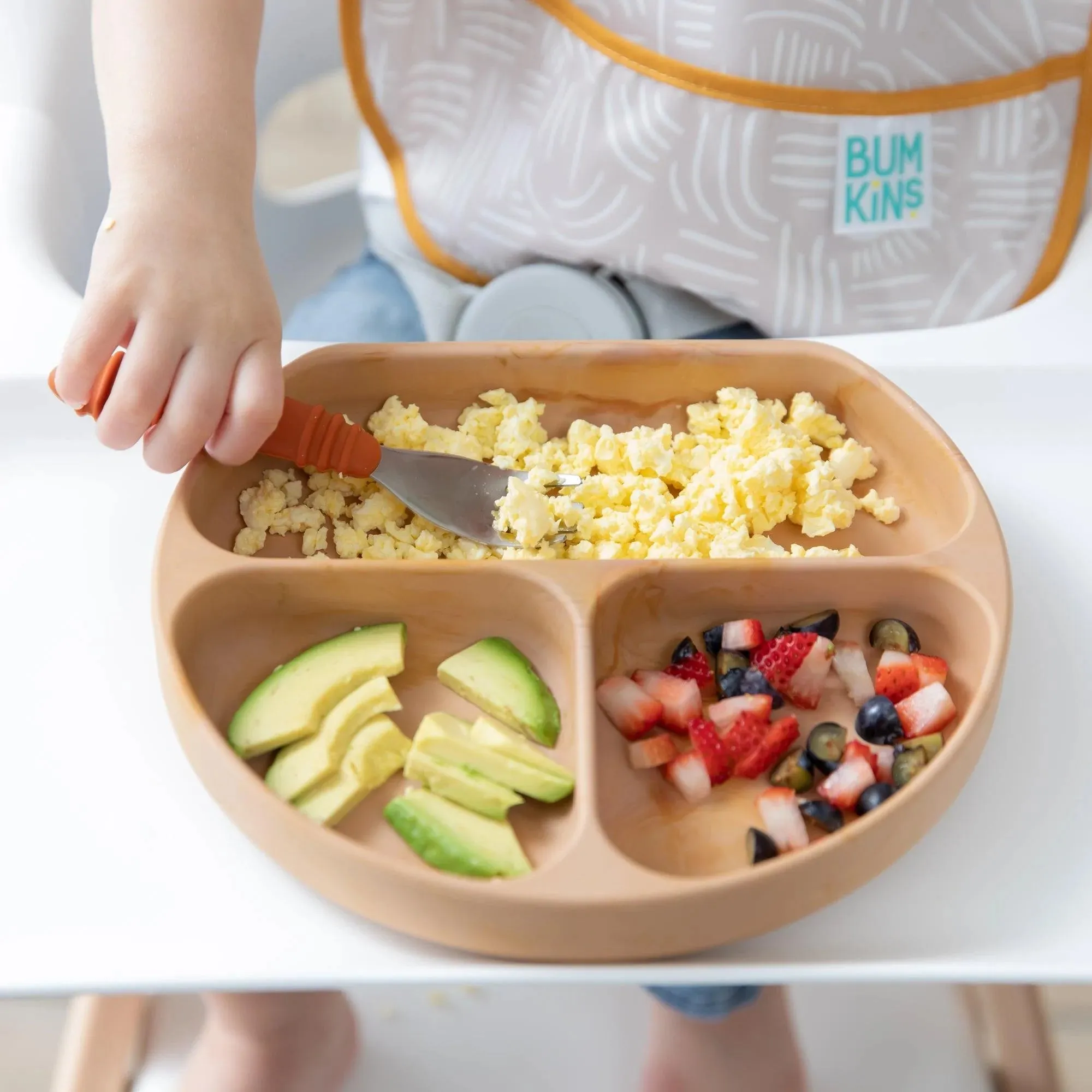 Silicone Grip Dish: Wood Grain