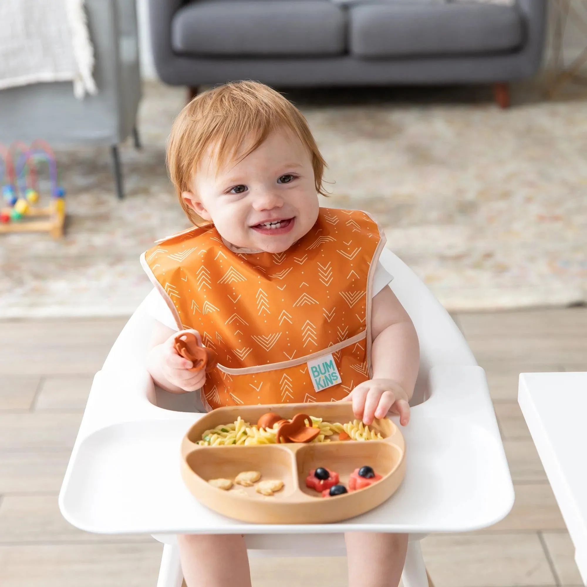 Silicone Grip Dish: Wood Grain