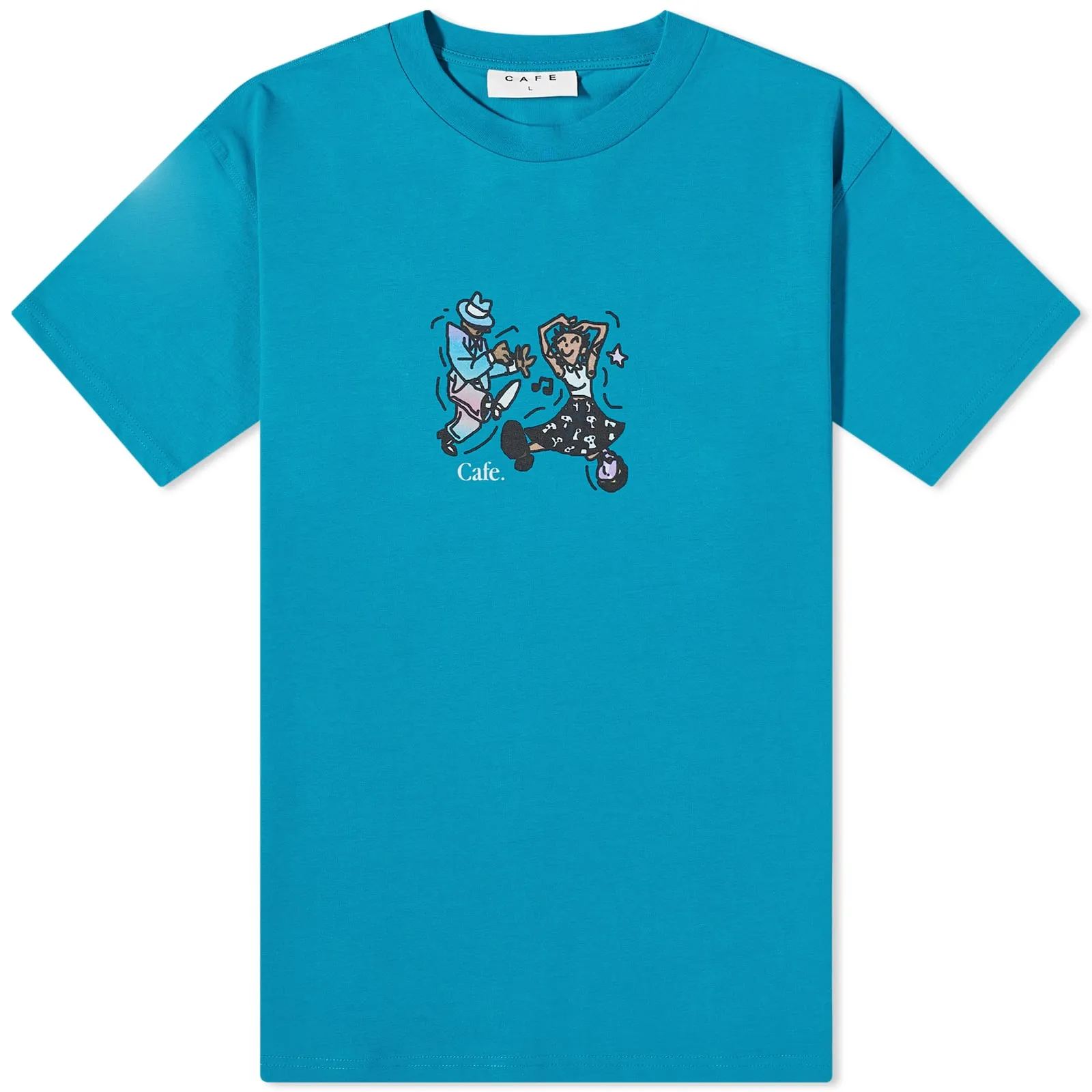 Skateboard Cafe Dancing T-ShirtTeal