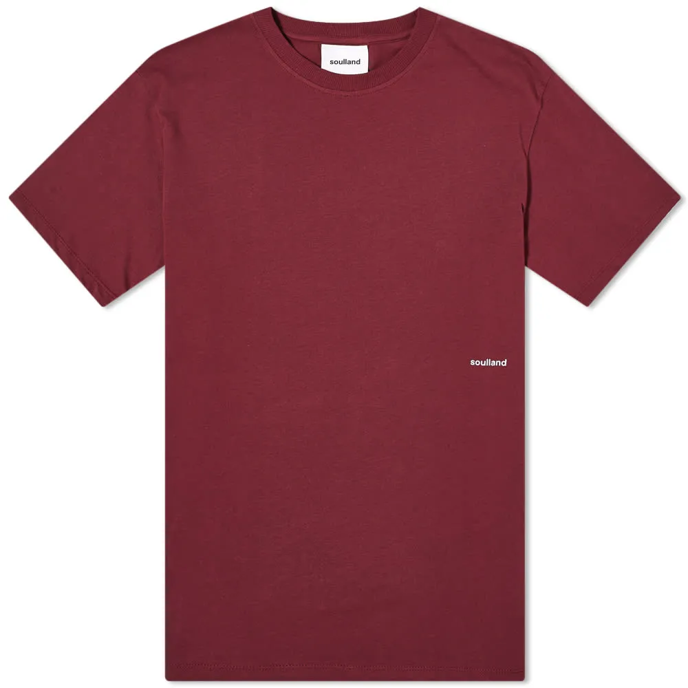 Soulland Coffey Logo T-ShirtBurgundy