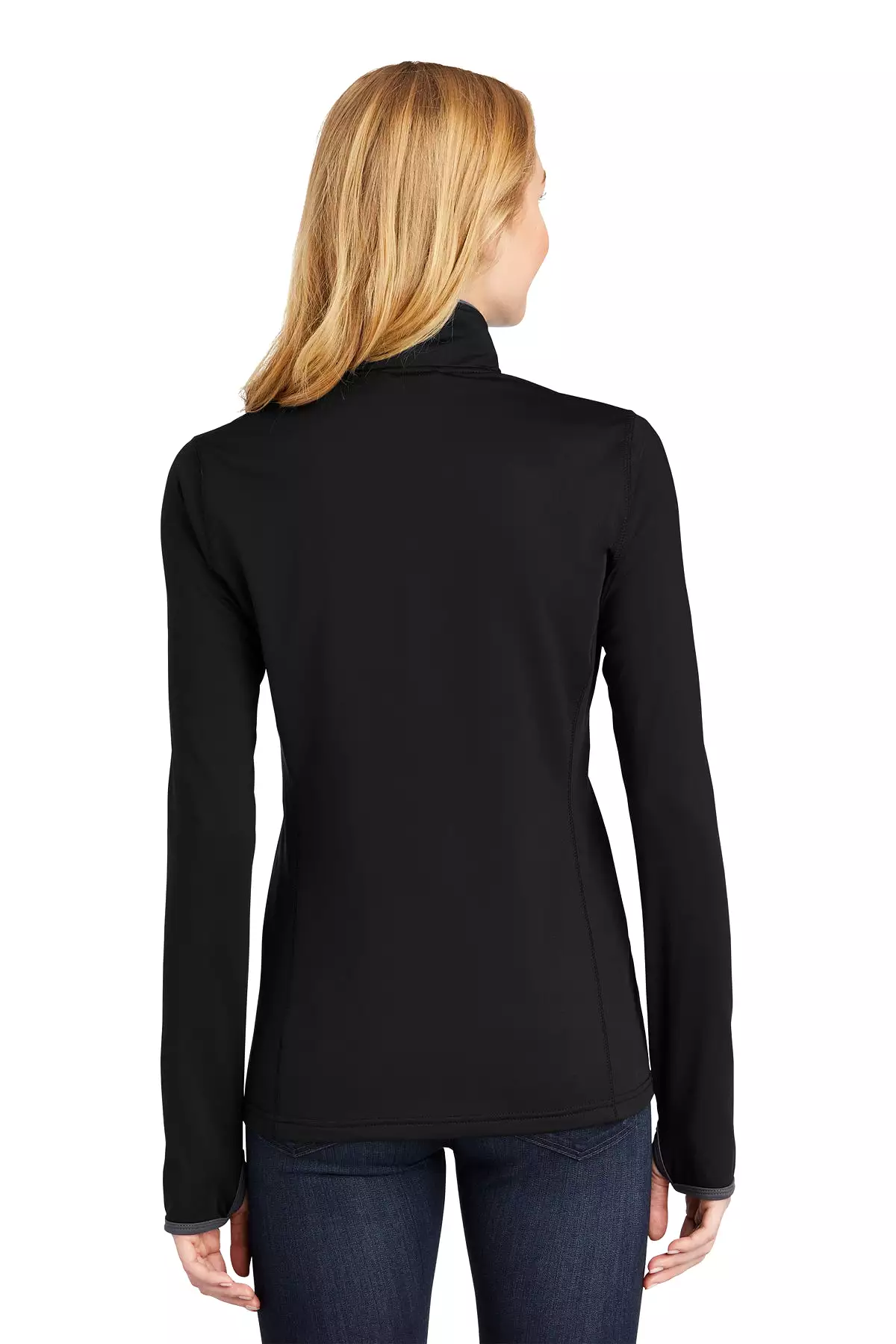 Sport-Tek LST853 Ladies Sport-Wick Stretch Contrast Full-Zip Jacket