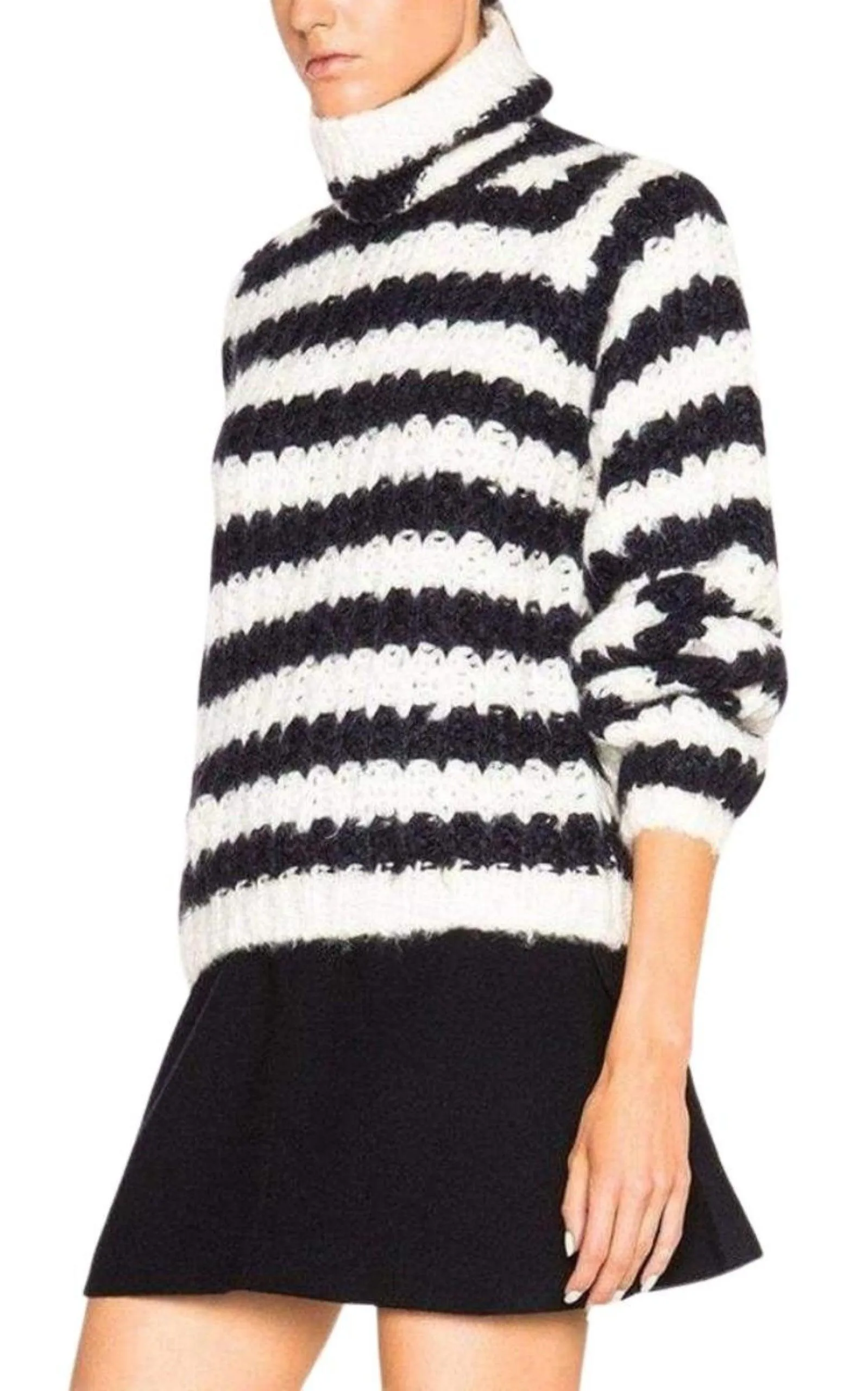 Striped Mohair Blend Sweater