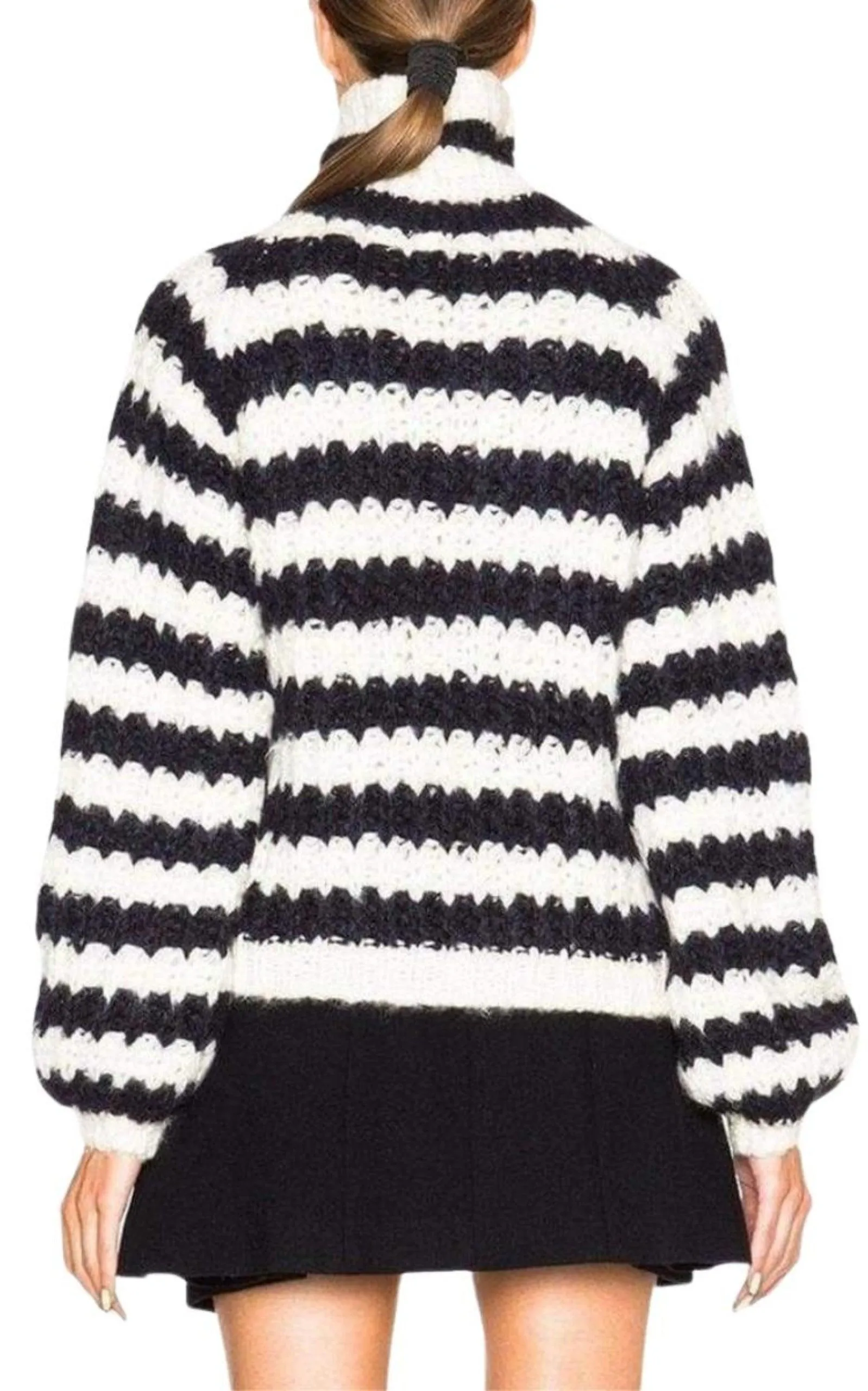 Striped Mohair Blend Sweater