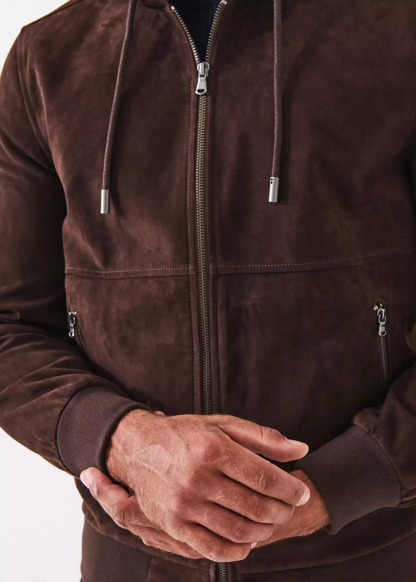 SUEDE FULL ZIP JACKET