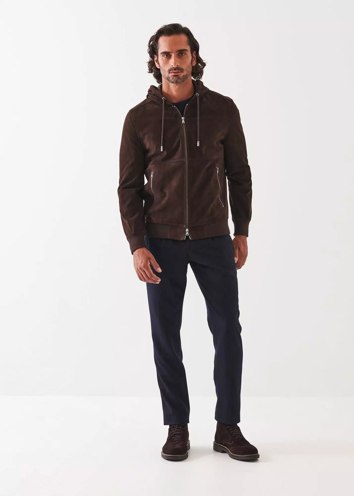 SUEDE FULL ZIP JACKET