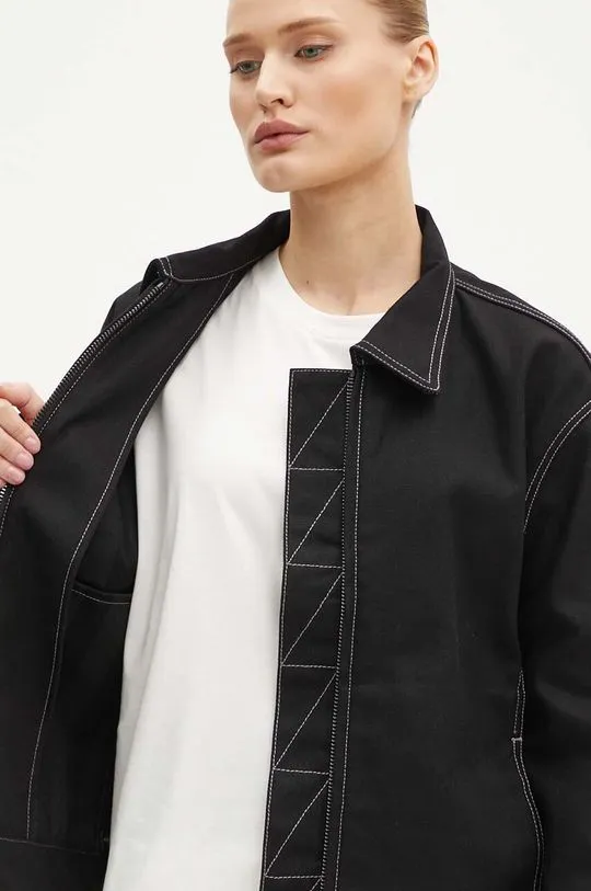 Sunnei cotton jacket black color RTWXOUW006