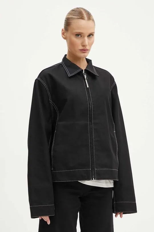 Sunnei cotton jacket black color RTWXOUW006