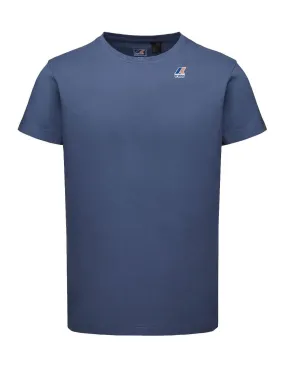 T-shirt K-way uomo K007JE0 Le Vrai Edouard blu indigo