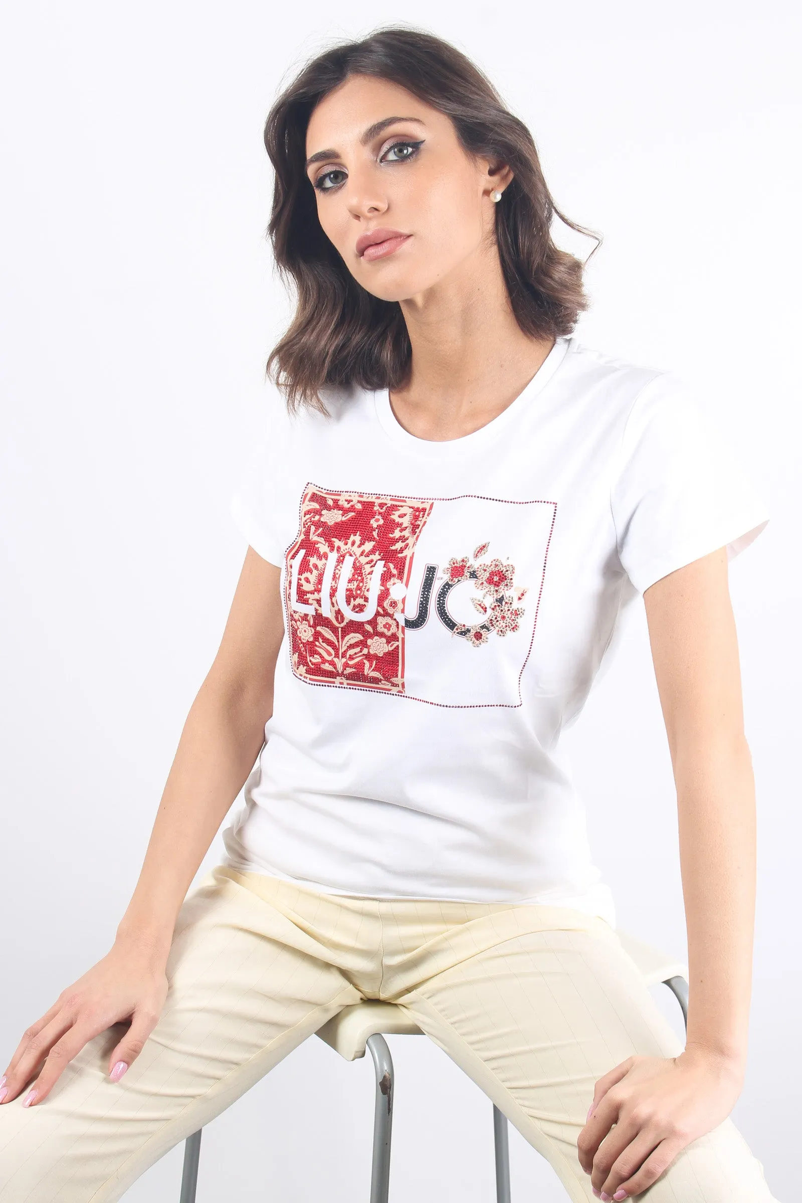 T-shirt Logo Cuore Bco/orient