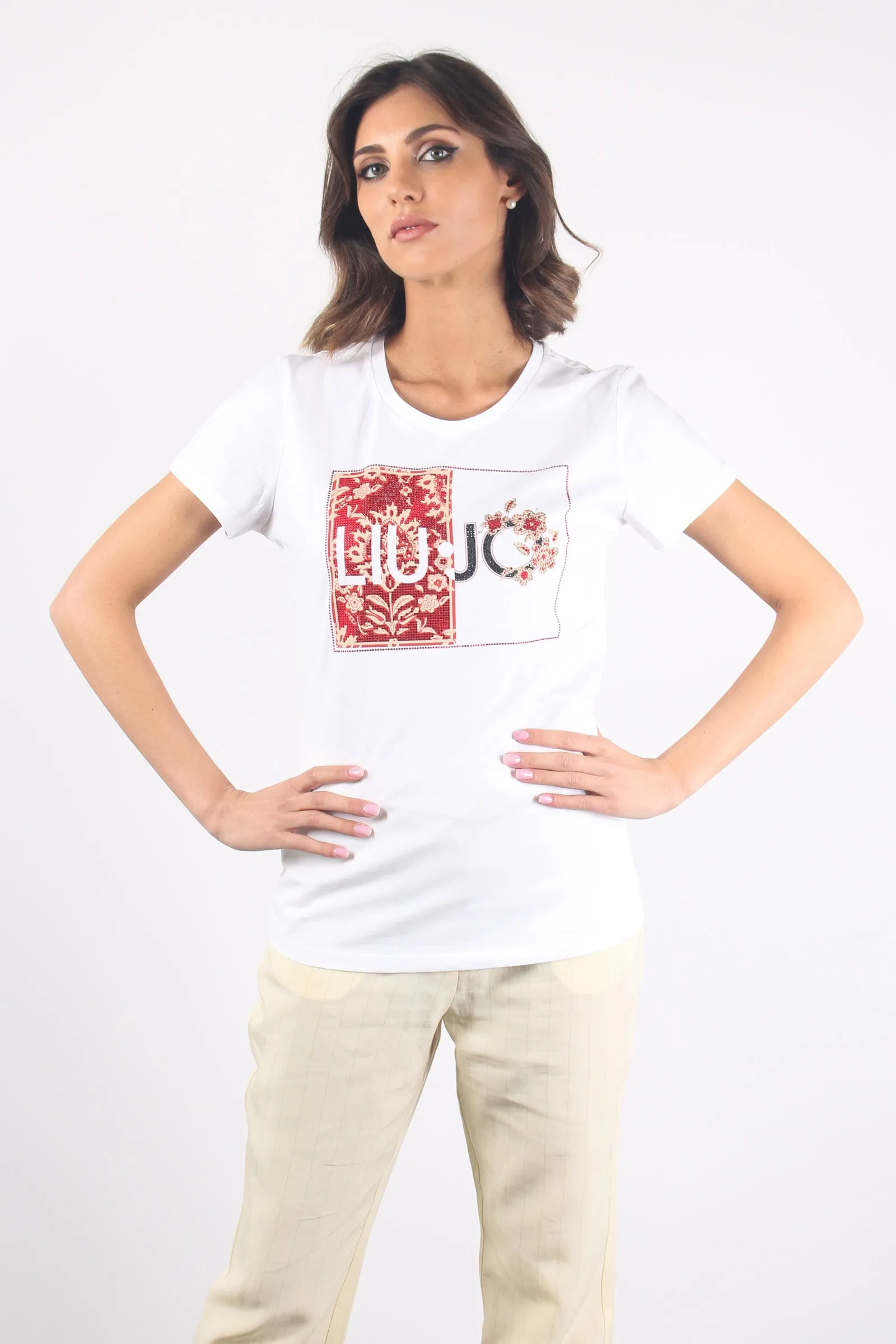 T-shirt Logo Cuore Bco/orient