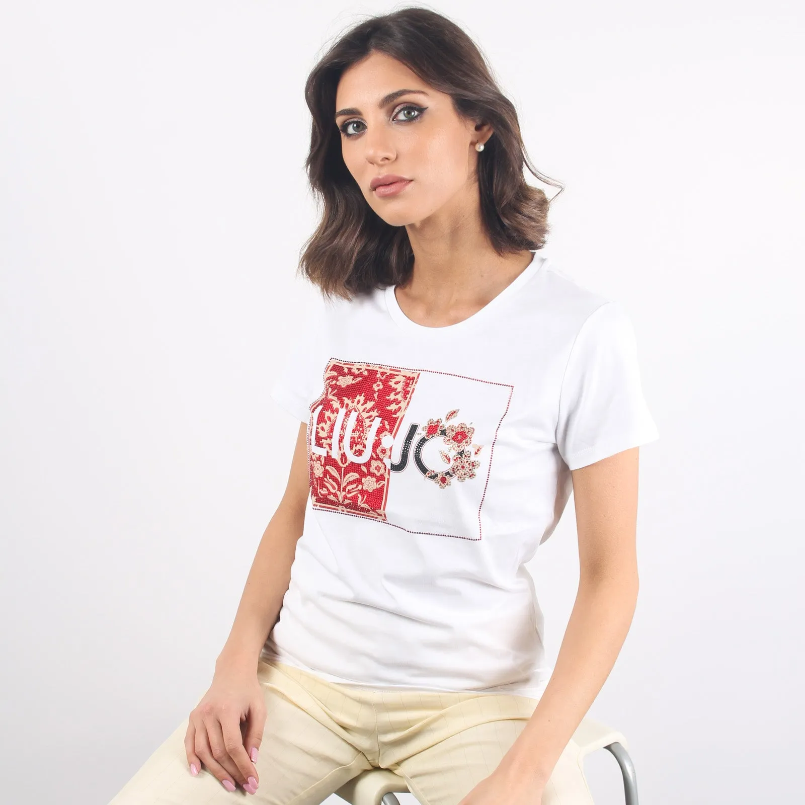 T-shirt Logo Cuore Bco/orient