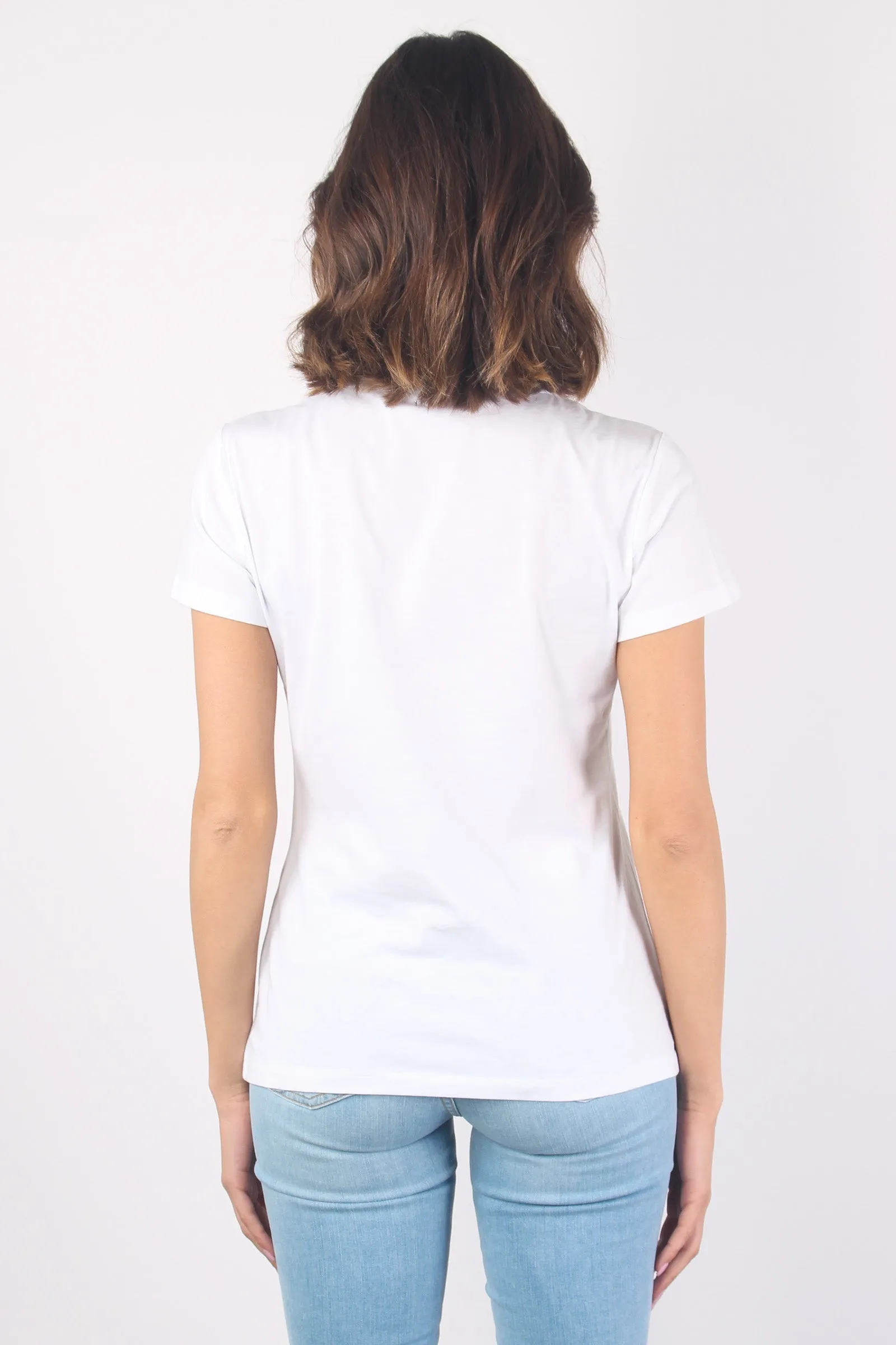 T-shirt Stampa Pop Corn Bianco Emb