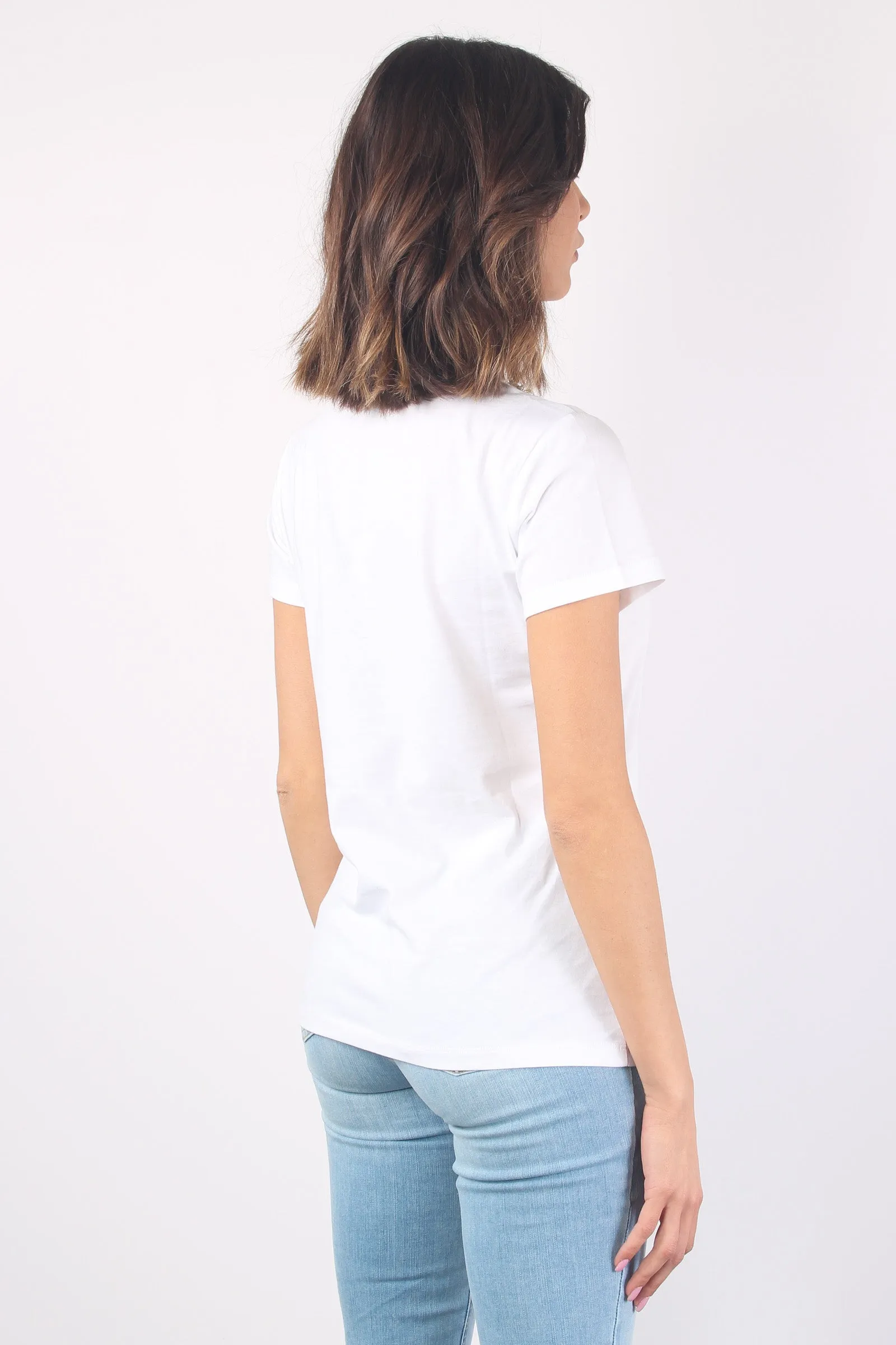 T-shirt Stampa Pop Corn Bianco Emb