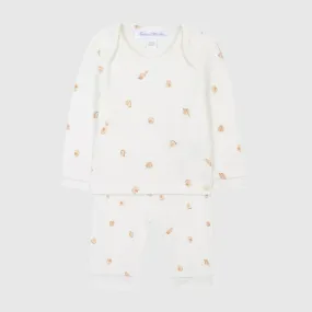 Tartine Et Chocolat Two-Piece Marine Pattern Baby Romper