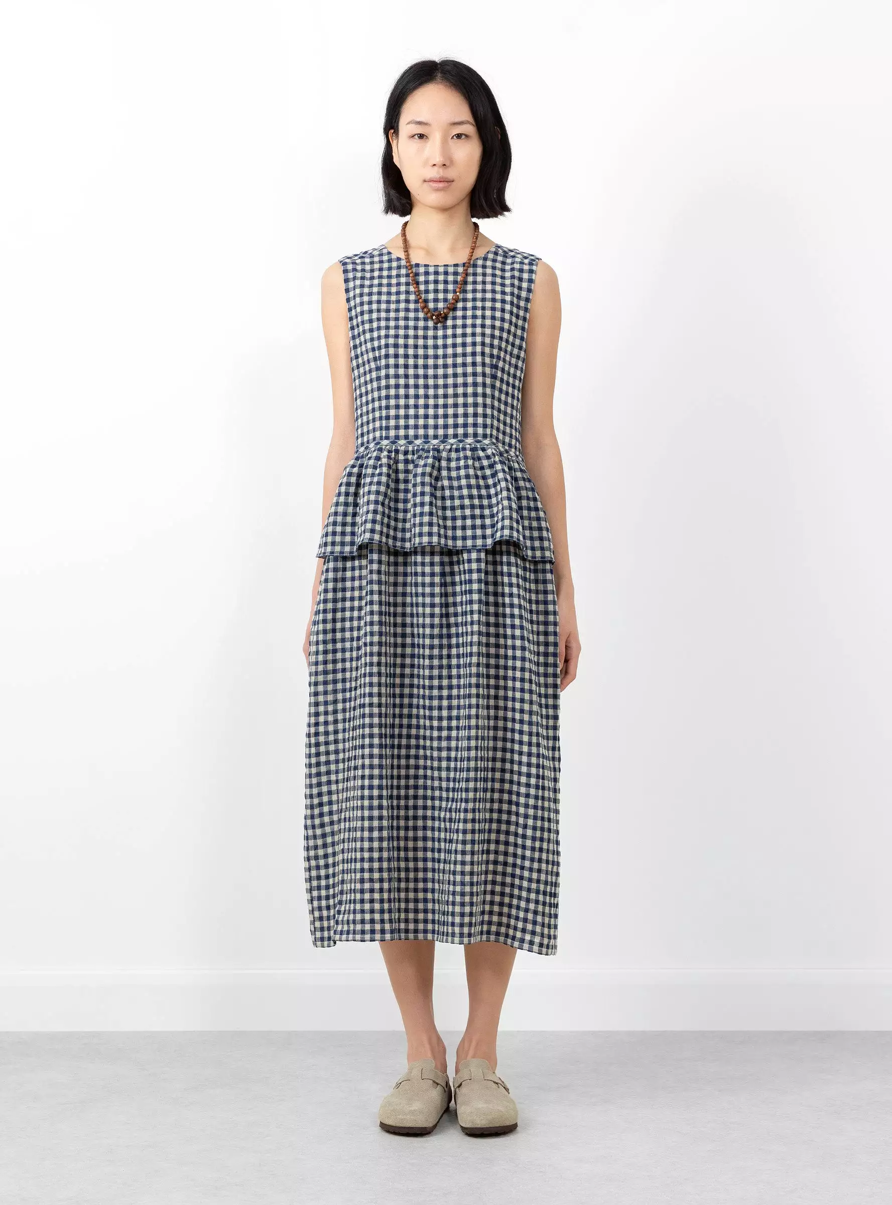 Tear Dress Navy Check