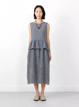 Tear Dress Navy Check