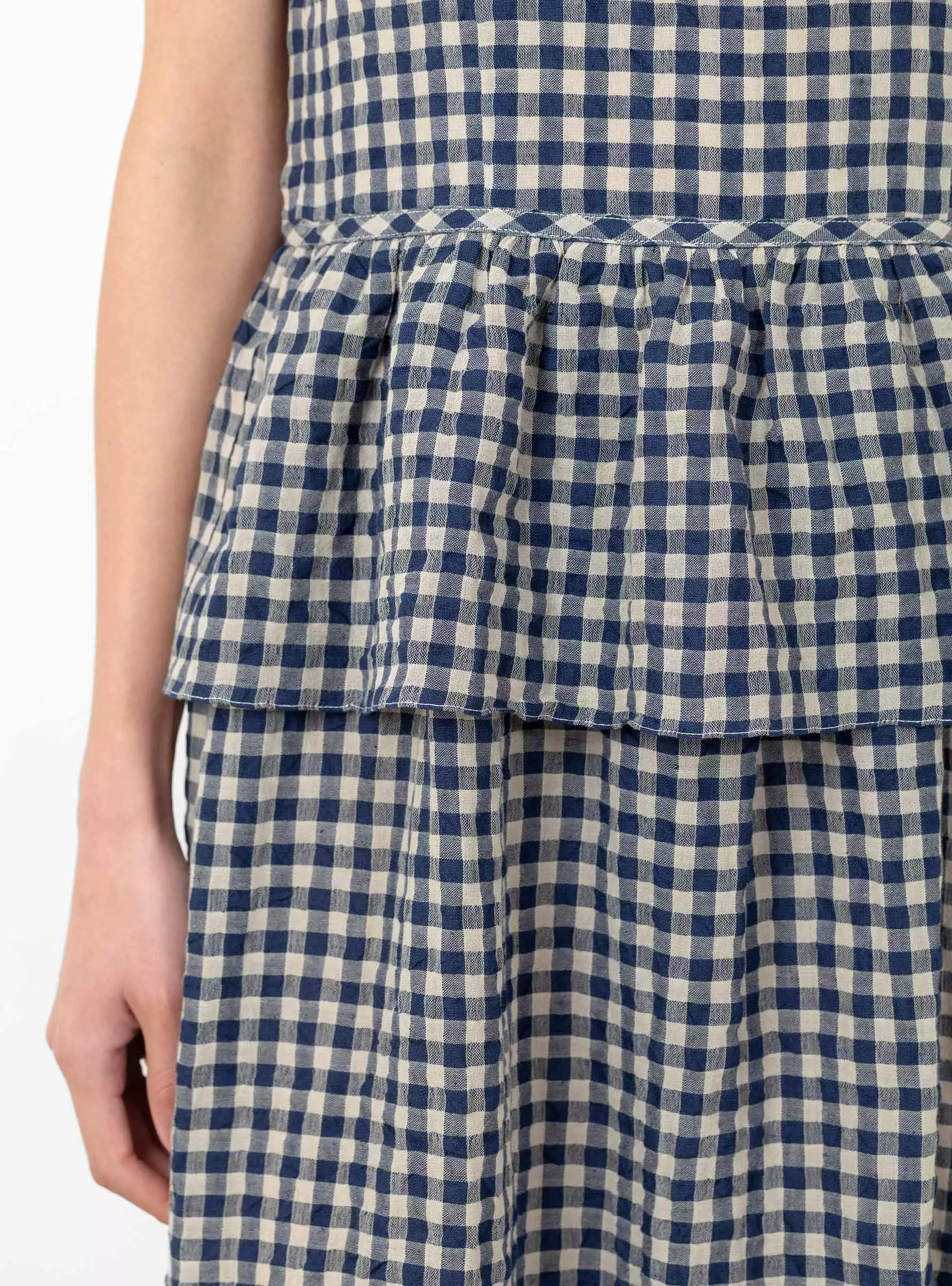 Tear Dress Navy Check