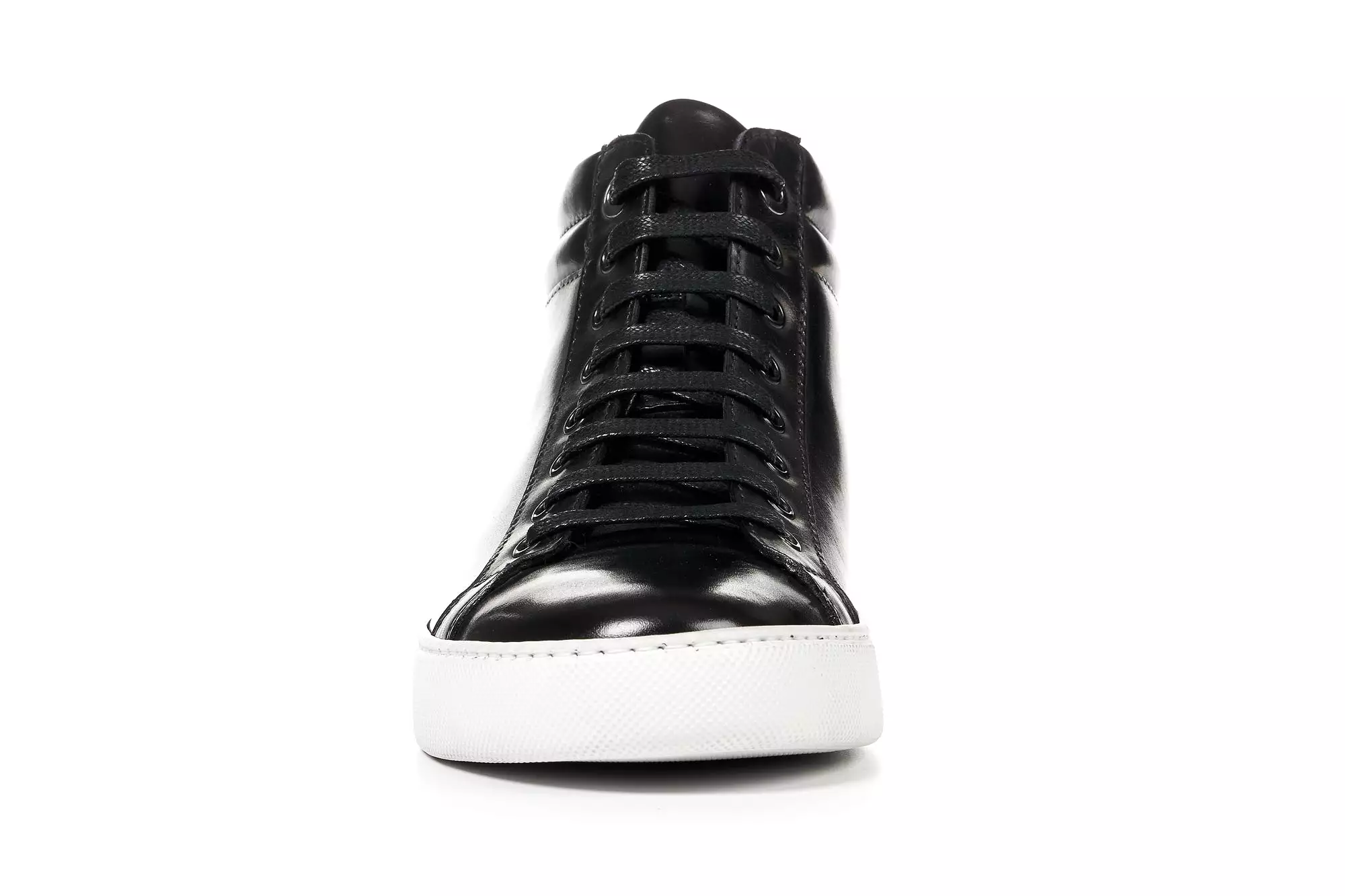 The Carter Mid-Top Sneaker - Nero - White Sole