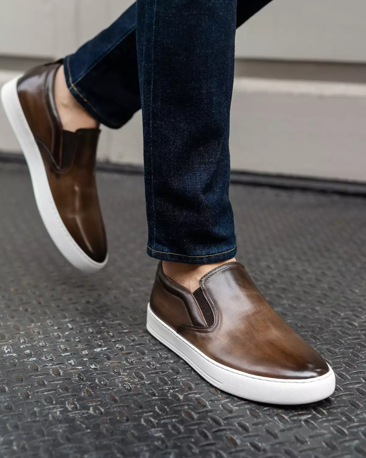 The Ellis Slip-On Sneaker - Brown