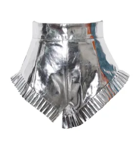 The Metallic Ruffle Shorts