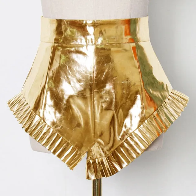 The Metallic Ruffle Shorts