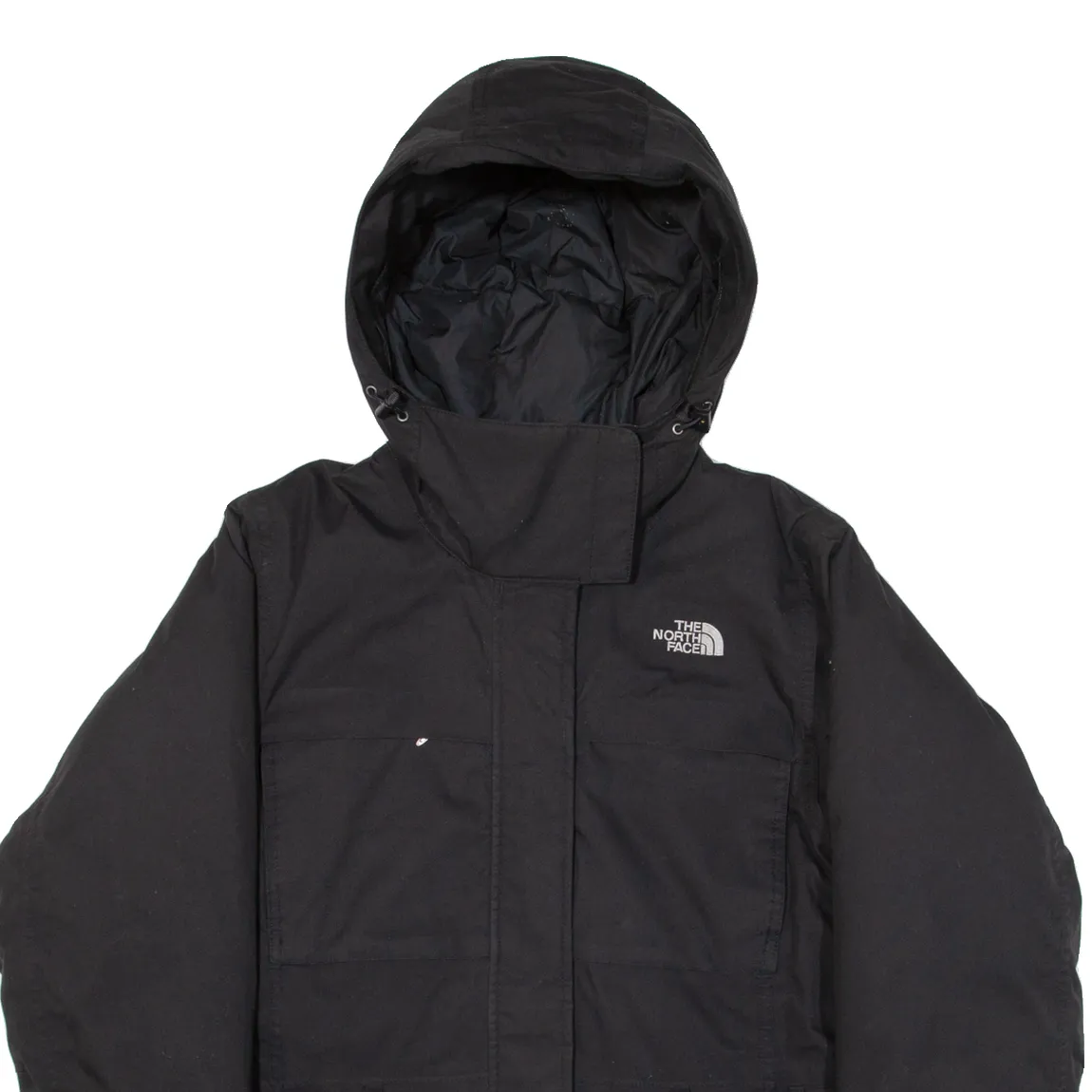 THE NORTH FACE HyVent Insulated Womens Rain Coat Black Nylon Hooded S